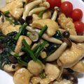 おくさン's cooksnap of when they made ほうれん草と鶏胸肉炒め.