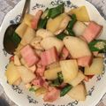 あっすmama's cooksnap of when they made オクラと長芋のベーコンバター醤油炒め.