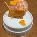はーとねこ's cooksnap of when they made 柿ウサギ(ﾉ´∀｀*)フルーツでもアート.
