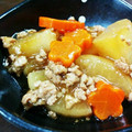 neomam's cooksnap of when they made 大根と鶏ひき肉の煮物☆.
