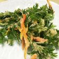 あめ223♪'s cooksnap of when they made ☆人参の葉でサクサクかき揚げ☆.