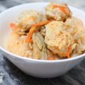 nun✩︎⡱'s cooksnap of when they made 鶏つくねと牛蒡のピリ辛炊き込みごはん.