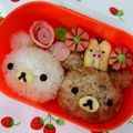 ポアママ's cooksnap of when they made リラックマ　キャラ弁で行楽弁当.