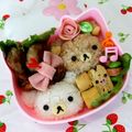 ポアママ's cooksnap of when they made リラックマ　キャラ弁で行楽弁当.