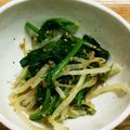 ささなお's cooksnap of when they made 美味しい！ほうれん草とモヤシのゴマ和え♪.
