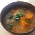 まーんだ's cooksnap of when they made 坊ちゃん南瓜のお味噌汁.