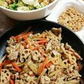 さらだaaa's cooksnap of when they made ノンオイル！レンコンと豚肉の甘酢きんぴら.