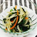 azuredish's cooksnap of when they made シャキシャキ☆春菊もやしの和え物.