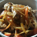 onionso's cooksnap of when they made ご飯がすすむ　豚肉とごぼうの甘辛炒め.