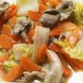 ★わさび★'s cooksnap of when they made 生姜たっぷり!白菜大量消費の中華丼♡.