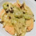 リトルピシュナ's cooksnap of when they made ハロウィン！ニョッキと鮭の和風クリーム煮.