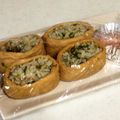 BORURU's cooksnap of when they made 大根の葉とかにかまde☆いなりずし.