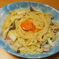 ともぽん♡'s cooksnap of when they made 白菜とチーズでカルボナーラ風パスタ.
