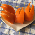 にいさんぽ's cooksnap of when they made 秋⭐簡単♪柿の飾り切り~柿deうさぎ~.