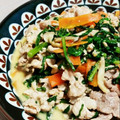 たけちゃき's cooksnap of when they made ♬豚肉と春菊の味噌マヨ炒め♫.