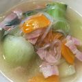 hohohorn_a's cooksnap of when they made 青梗菜とベーコンのコンソメスープ.