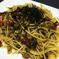 チーズ♡'s cooksnap of when they made ランチに♡高菜とベーコンのパスタ.