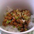 tamotan∞'s cooksnap of when they made ΘωΘのりワサビ納豆ごはん.
