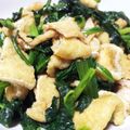 ☆てけてけ☆'s cooksnap of when they made ホウレン草と油揚げのバター炒め.