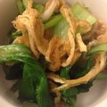 　青空大好き's cooksnap of when they made フライパンで☆小松菜とあげの煮浸し.