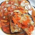 naorose's cooksnap of when they made 鮭みりんの野菜あんかけ。.