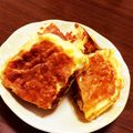 ＊yomogi＊'s cooksnap of when they made ホットケーキdeフレンチトースト♪.