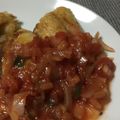 リエルル's cooksnap of when they made 塩さばのトマトオニオンソース.