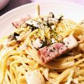 白夜要's cooksnap of when they made 低脂肪生クリームで至福✨のクリームパスタ.