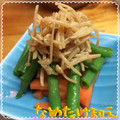 まゆちゃろ's cooksnap of when they made 【簡単副菜】いんげんと人参のなめ茸和え.