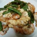 かぴーな's cooksnap of when they made エビ卵スナップエンドウのオイスター炒め.