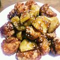 クックPLNY5V☆'s cooksnap of when they made ふわふわ団子とじゃがいもの照り焼きダレ.