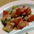 ナーちゃん's cooksnap of when they made １：１☆トマトとキュウリのオーロラサラダ.