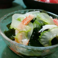 yukitarooo's cooksnap of when they made セロリとワカメとカニカマの酢の物.