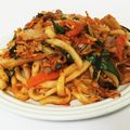 ぶーちゃん29's cooksnap of when they made ランチにパパっと♥豚キムチの焼きうどん.