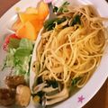 ゅぃはるmama's cooksnap of when they made ほうれん草とベーコン☆和風パスタ.