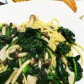 ももかま's cooksnap of when they made ♪ほうれん草ときのこのスパゲッティー♬.