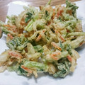 YuzuKizu's cooksnap of when they made ＊大根の葉で＊さっくりかき揚げ.