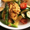 るるぽぽぽ's cooksnap of when they made アスパラ・ベーコン・卵のケチャップ炒め.