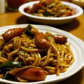 haruku221's cooksnap of when they made ウインナー入り焼きうどん.