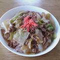 ポニーリボン's cooksnap of when they made レタスであんかけ牛丼.