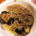 hirotanabe's cooksnap of when they made 簡単！茄子とチンゲン菜の挽き肉炒め.