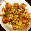 ecRu＊an's cooksnap of when they made 厚揚げとキャベツのピリ辛味噌炒め.