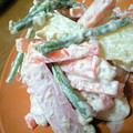 ゆずぴぃや's cooksnap of when they made おさかなのソーセージの彩りごまマヨサラダ.