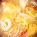 RINAmatin's cooksnap of when they made ✿カニ玉味噌汁✿.