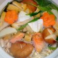 xyzクック's cooksnap of when they made 焼き鮭豆乳鍋＆みそカルボナーラ風ラーメン.