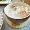 簡単手抜きママ's cooksnap of when they made 鮭団子白菜マッシュルームのクリームスープ.