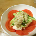 ピーチ♡チョコレート's cooksnap of when they made とうふ・とまと・きゅうりの胡麻ドレサラダ.