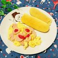 Kαi＊MαMα's cooksnap of when they made 魚肉ソーセージ入りのスクランブルエッグ♪.