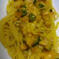 いわつー's cooksnap of when they made かぼちゃのクリームソーススパゲッティー.
