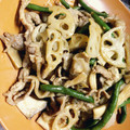 りいちゃん♪'s cooksnap of when they made 簡単♩蓮根、ししとう、エリンギの牛肉炒め.